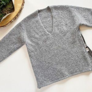 • Michelle Mason Alpaca Merino Wool Zip Sweater •